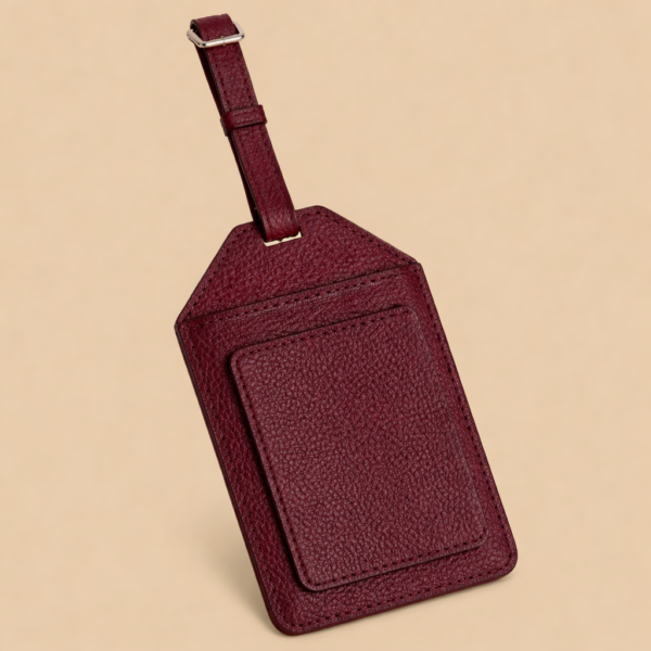 Elegant Maroon Travel Bag Identification Tag