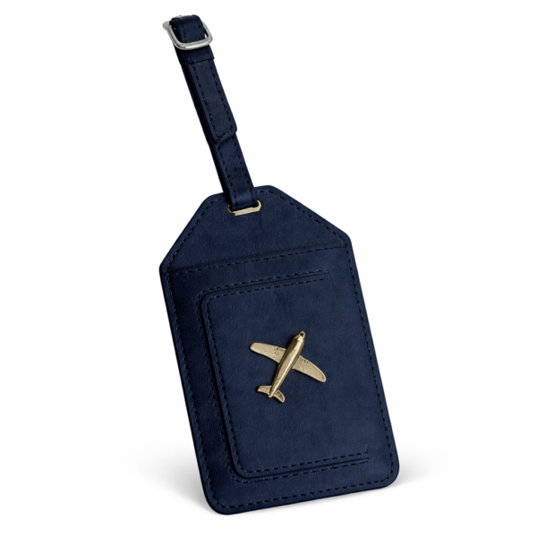 Premium Airplane Design Leather Luggage Tag for Travel Bags