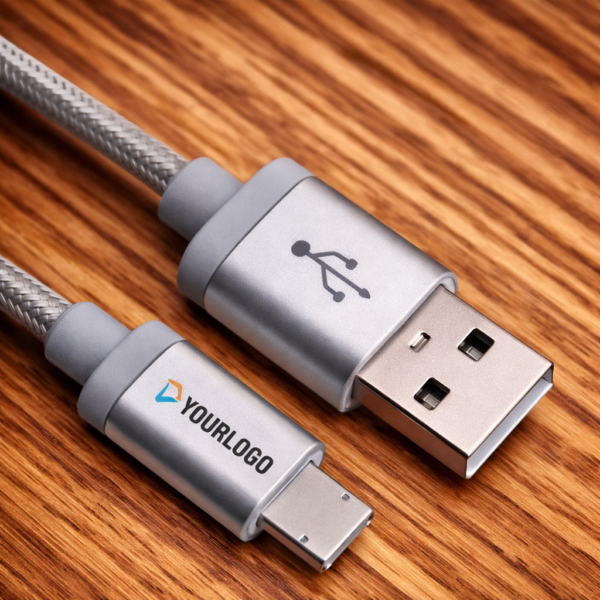 Charging cable with double side light-up logo (CE78)